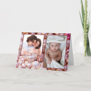 Ajouter 2 Photos Belle Carte de vacances Ornament