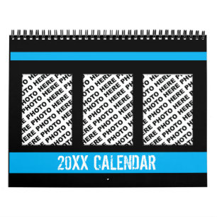 Ajouter 34 Photos Dans Un Calendrier Bleu Noir