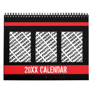 Ajouter 34 Photos Dans Un Calendrier Rouge Noir