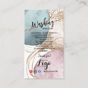 AJOUTER DES instructions de lavage LOGO CARTES CAR