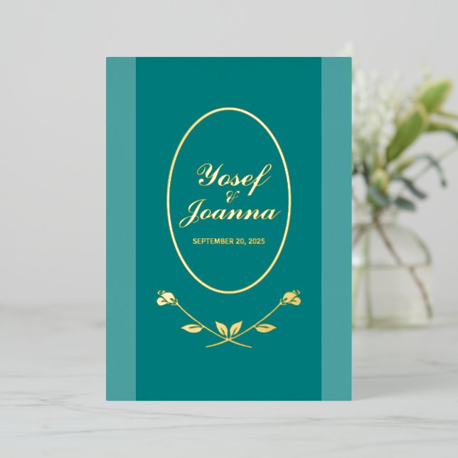 Ajouter la carte Faire-part Mariage de quatre phot (Debout devant)