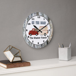 Ajouter le nom Camping camper horloge murale