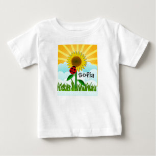 Ajouter le nom du bébé au T-shirt Sunshine et Sunf