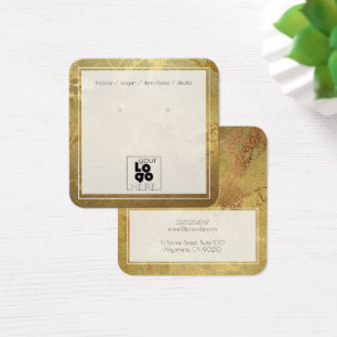 Ajouter Logo Gold Metallic Marble Earring Carte d'