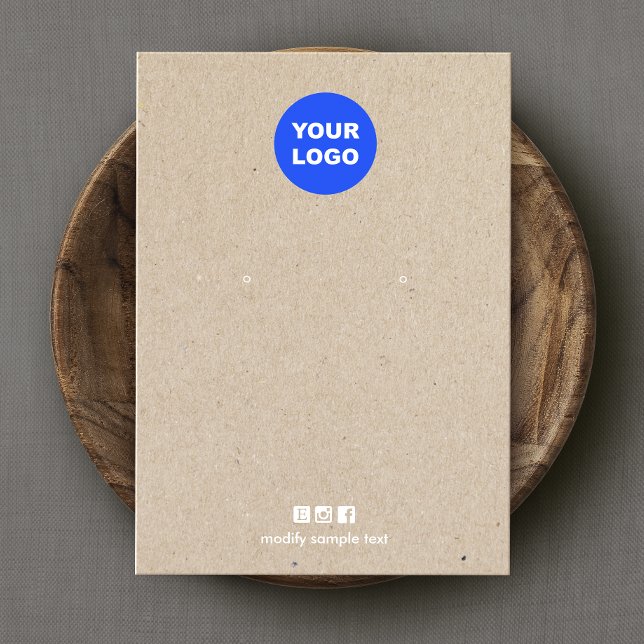 Ajouter Logo Tan Kraft Earring Black Display Card (Créateur téléchargé)