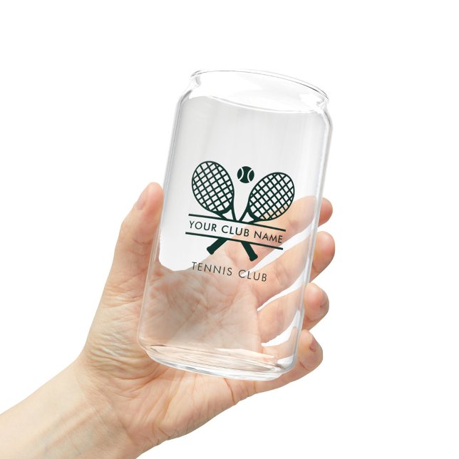 Ajouter Nom du club Tennis Team Players Swag (Lawn Tennis Rackets Motif Green Logo Can Glass Swag)