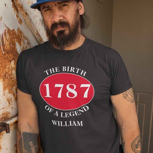 Ajouter Nom Et Année Anniversaire T-shirt (Créateur téléchargé)