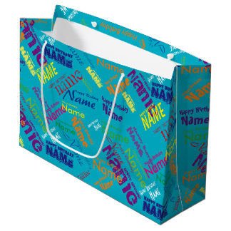 Ajouter Nom, Joyeux Anniversaire Grand Cadeau Sac
