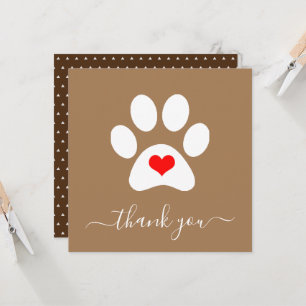 Ajouter Pet Business Logo Merci Cartes