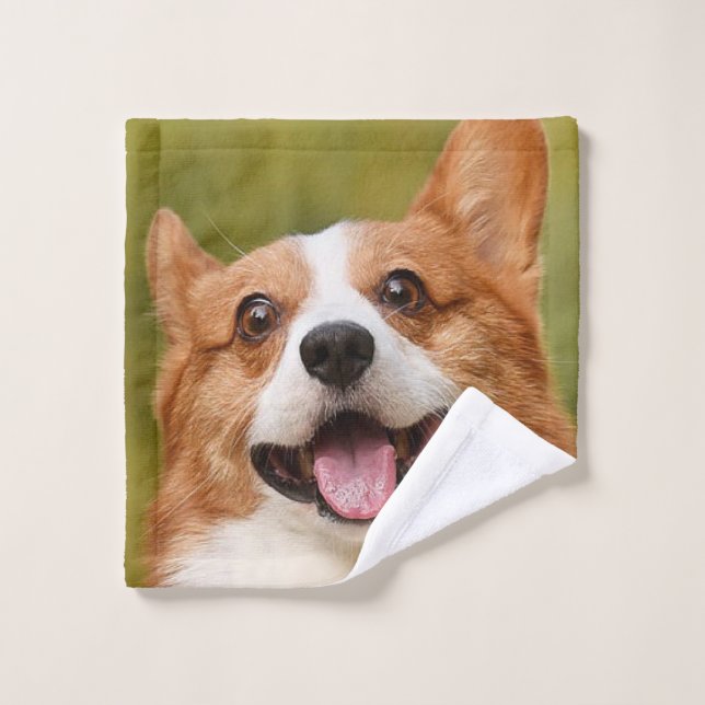 Ajouter photo de chien personnalisé Customisé (Gant de toilette)