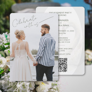 Ajouter Photo Engagement Party QR Code Invitation