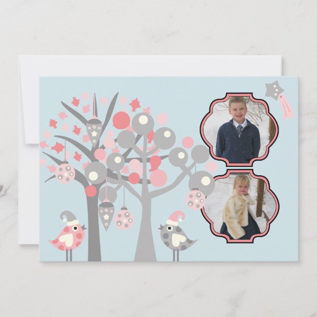 Ajouter Photos Carte de vacances Oiseaux d'hiver p (Devant)