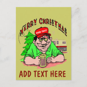 AJOUTER TEXTE Carte de Noël Red Hat pour les Fêtes