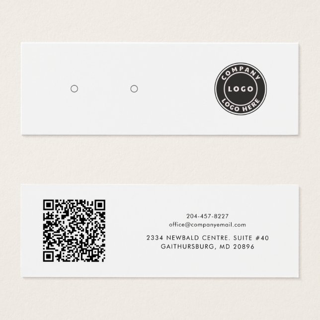 Ajouter un logo d'entreprise et une carte d'affich (Devant & derrière)