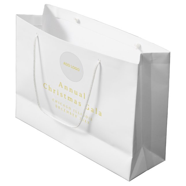 Ajouter un logo personnalisé Sac cadeau texte (Devant Angle)