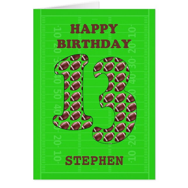 Ajouter Un Nom 13e Anniversaire Footballs (Devant)