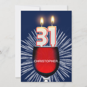 Ajouter un nom, 31e fête d'anniversaire Invitation