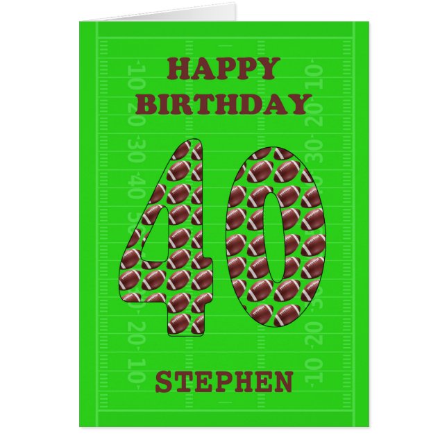 Ajouter Un Nom 40th Birthday Footballs (Devant)