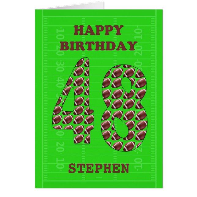 Ajouter Un Nom 48th Birthday Footballs (Devant)
