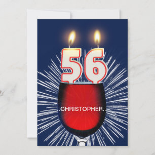 Ajouter un nom, 56e fête d'anniversaire Invitation
