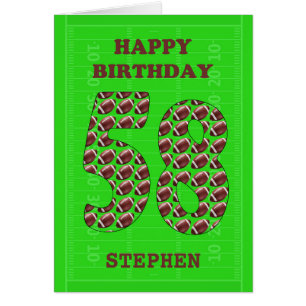 Ajouter Un Nom 58th Birthday Footballs