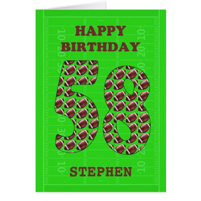 Ajouter Un Nom 58th Birthday Footballs (Devant)