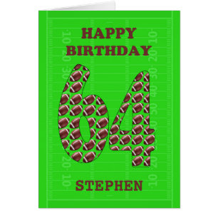 Ajouter Un Nom 64th Birthday Footballs