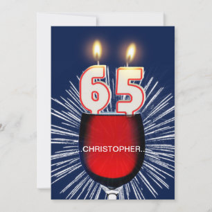 Ajouter un nom, 65e fête d'anniversaire Invitation