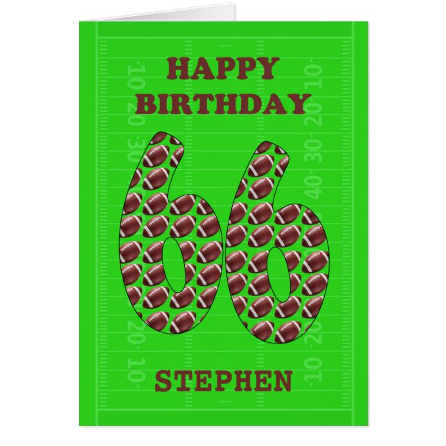 Ajouter Un Nom 66e Anniversaire Footballs (Devant)