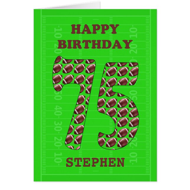Ajouter Un Nom 75th Birthday Footballs (Devant)