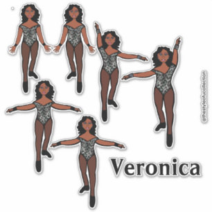 Ajouter un nom Dancer Sticker Black Animal A