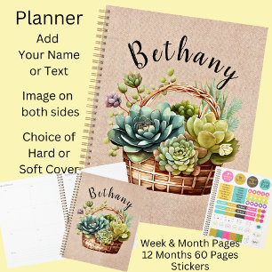 Ajouter un nom ou un texte, panier de Plantes succ