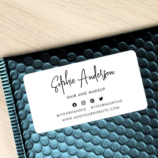 Ajouter un nom Script moderne Étiquette de médias  (Créateur téléchargé)