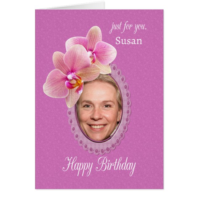 Ajouter un nom spécial Voeux d'anniversaire Orchid (Devant)
