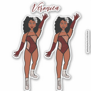 Ajouter un nom Sticker Dancer Merlot & Diamonds A