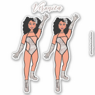 Ajouter un nom Sticker Dancer Silver & Diamonds B