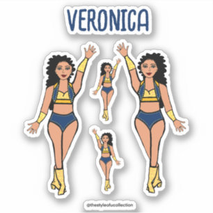 Ajouter un nom Stickers Dancer Marine / Or