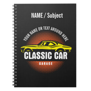 Ajouter un nom Texte Jaune Carnet de voiture class