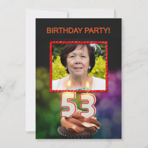 Ajouter une photo, 53e anniversaire Invitation