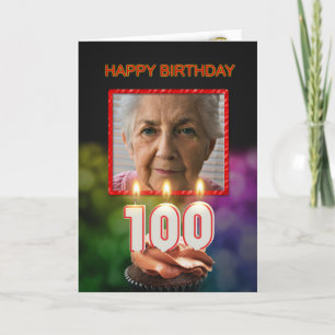 Ajouter une photo, carte 100e anniversaire avec bo