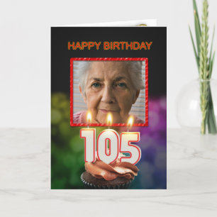 Ajouter une photo, carte 105e anniversaire avec bo
