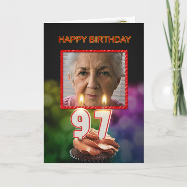 Ajouter une photo, carte 97e anniversaire avec bou (Devant)