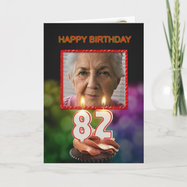 Ajouter une photo, carte d'anniversaire 82e avec b (Devant)