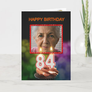 Ajouter une photo, carte d'anniversaire 84e avec b