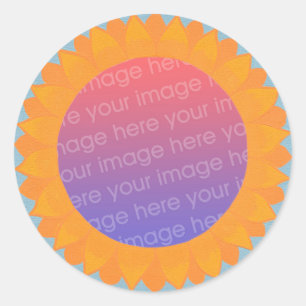 Ajouter vos autocollants photo, cadre rond de tour