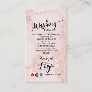 AJOUTER VOS instructions de lavage LOGO CARTES DE 
