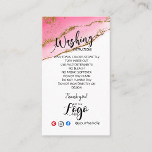AJOUTER VOS instructions de lavage LOGO CARTES DE
