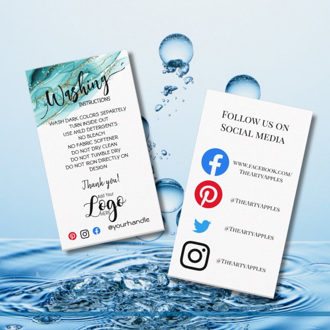 AJOUTER VOS instructions de lavage LOGO CARTES DE  (Créateur téléchargé)