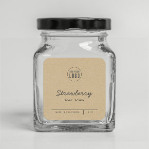 Ajouter Vos Lignes De Script Logo Kraft Étiquette 