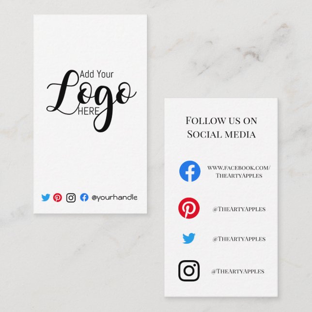 AJOUTER VOTRE commande de LOGO insérer la carte si (Devant / Derrière)